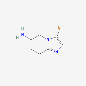 molecular formula C7H10BrN3 B1444493 3-溴-5H,6H,7H,8H-咪唑并[1,2-a]吡啶-6-胺 CAS No. 1536180-99-0