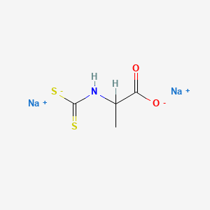 molecular formula C4H5NNa2O2S2 B14444935 N-(Dithiocarboxy)alanine disodium salt CAS No. 75808-41-2