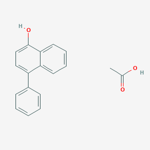 molecular formula C18H16O3 B14444964 Acetic acid;4-phenylnaphthalen-1-ol CAS No. 78250-37-0