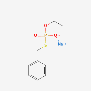 molecular formula C10H14NaO3PS B14444990 Sodium S-benzyl O-isopropyl thiophosphate CAS No. 77020-21-4