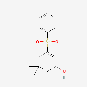 molecular formula C14H18O3Se B14445006 3-(Benzeneselenonyl)-5,5-dimethylcyclohex-2-en-1-ol CAS No. 79681-34-8