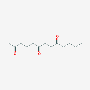 molecular formula C13H22O3 B14445033 2,6,9-Tridecanetrione CAS No. 78975-93-6