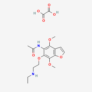 N-(4,7-Dimethoxy-6-(2-(ethylamino)ethoxy)-5-benzofuranyl)acetamide oxalate hydrate