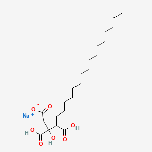 molecular formula C22H39NaO7 B14445086 1,2,3-Nonadecanetricarboxylic acid, 2-hydroxy-, sodium salt CAS No. 78219-78-0