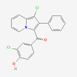 (3-Chloro-4-hydroxyphenyl)(1-chloro-2-phenylindolizin-3-yl)methanone