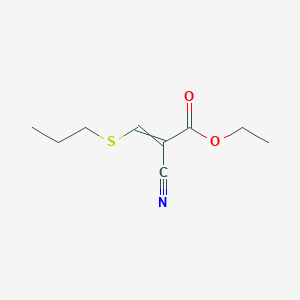 molecular formula C9H13NO2S B14445115 Ethyl 2-cyano-3-(propylsulfanyl)prop-2-enoate CAS No. 77915-36-7