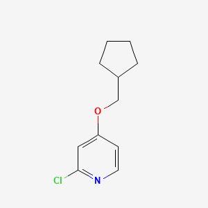 molecular formula C11H14ClNO B1444516 2-Chloro-4-(cyclopentylmethoxy)pyridine CAS No. 1543121-89-6