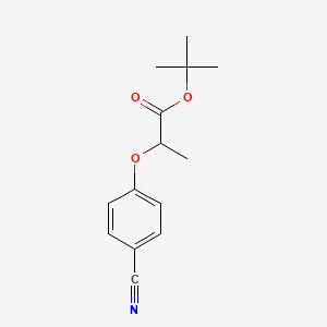 molecular formula C14H17NO3 B1444517 2-(4-氰基苯氧基)丙酸叔丁酯 CAS No. 1461709-09-0