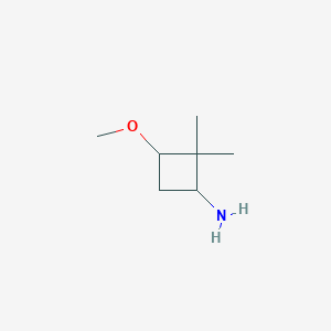 molecular formula C7H15NO B1444518 3-甲氧基-2,2-二甲基环丁-1-胺 CAS No. 1384430-73-2