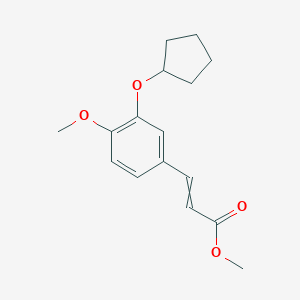 molecular formula C16H20O4 B144452 3-[3-(环戊氧基)-4-甲氧基苯基]丙-2-烯酸甲酯 CAS No. 138715-51-2