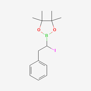 molecular formula C14H20BIO2 B14445202 2-(1-Iodo-2-phenylethyl)-4,4,5,5-tetramethyl-1,3,2-dioxaborolane CAS No. 79121-47-4