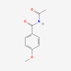 molecular formula C10H11NO3 B14445206 Benzamide, N-acetyl-4-methoxy- CAS No. 73894-89-0