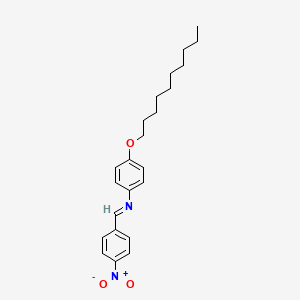 molecular formula C23H30N2O3 B14445210 (E)-N-[4-(Decyloxy)phenyl]-1-(4-nitrophenyl)methanimine CAS No. 76515-71-4