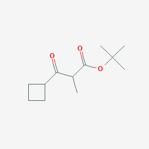 molecular formula C12H20O3 B1444525 叔丁基 3-环丁基-2-甲基-3-氧代丙酸酯 CAS No. 1512484-61-5
