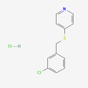 4-[(3-Chlorophenyl)methylsulfanyl]pyridine;hydrochloride