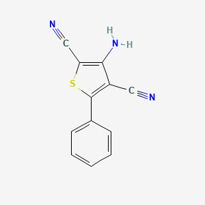 molecular formula C12H7N3S B14445299 3-Amino-5-phenylthiophene-2,4-dicarbonitrile CAS No. 79204-53-8