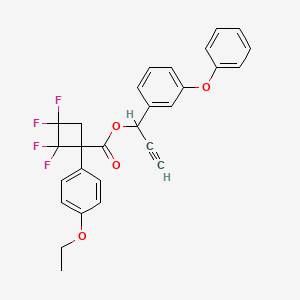 Cyclobutanecarboxylic acid, 1-(4-ethoxyphenyl)-2,2,3,3-tetrafluoro-, 1-(3-phenoxyphenyl)-2-propynyl ester