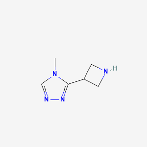 molecular formula C6H10N4 B1444532 3-(氮杂环丁-3-基)-4-甲基-4H-1,2,4-三唑 CAS No. 1316225-74-7