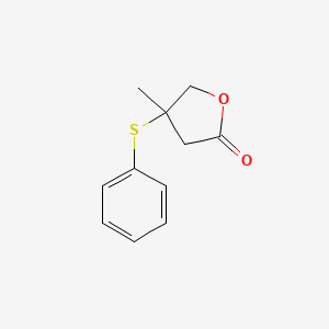 molecular formula C11H12O2S B14445322 4-Methyl-4-(phenylsulfanyl)oxolan-2-one CAS No. 79749-94-3