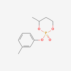 molecular formula C11H15O4P B14445334 1,3,2-Dioxaphosphorinane, 4-methyl-2-(m-tolyloxy)-, 2-oxide CAS No. 73972-77-7