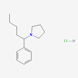 molecular formula C15H24ClN B14445341 1-(1-Phenylpentyl)pyrrolidine hydrochloride CAS No. 74332-87-9