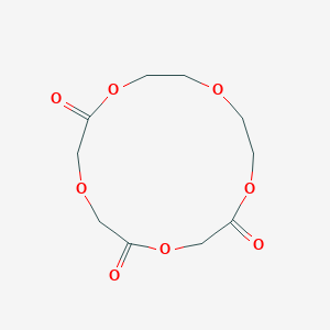 molecular formula C10H14O8 B14445409 1,4,7,10,13-Pentaoxacyclopentadecane-2,5,9-trione CAS No. 79687-33-5