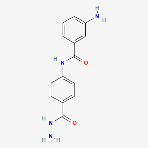 molecular formula C14H14N4O2 B14445410 3-Amino-N-[4-(hydrazinecarbonyl)phenyl]benzamide CAS No. 73171-48-9