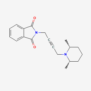 molecular formula C19H22N2O2 B14445420 cis-N-(4-(2,6-Dimethylpiperidino)but-2-ynyl)phthalimide CAS No. 74484-72-3