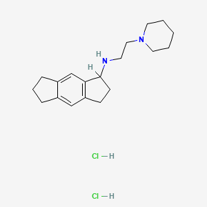 molecular formula C19H30Cl2N2 B14445429 N-(2-piperidin-1-ylethyl)-1,2,3,5,6,7-hexahydro-s-indacen-1-amine;dihydrochloride CAS No. 75463-35-3