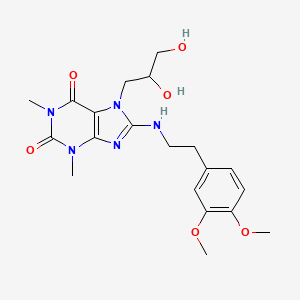 7-(2,3-Dihydroxypropyl)-8-(3,4-dimethoxyphenethylamino)theophylline