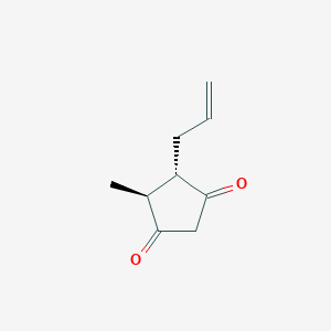 molecular formula C9H12O2 B14445642 (4S,5S)-4-Methyl-5-(prop-2-en-1-yl)cyclopentane-1,3-dione CAS No. 76779-00-5