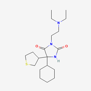 5-Cyclohexyl-3-[2-(diethylamino)ethyl]-5-(thiolan-3-yl)imidazolidine-2,4-dione