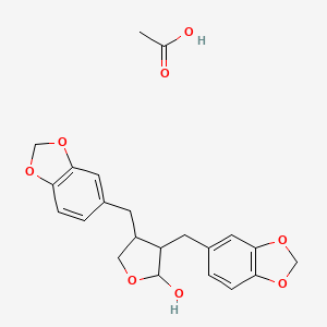 Acetic acid;3,4-bis(1,3-benzodioxol-5-ylmethyl)oxolan-2-ol