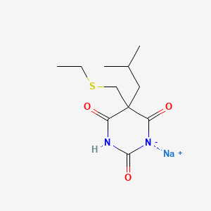 5-(Ethylthiomethyl)-5-isobutylbarbituric acid sodium salt