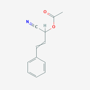 1-Cyano-3-phenylprop-2-en-1-yl acetate