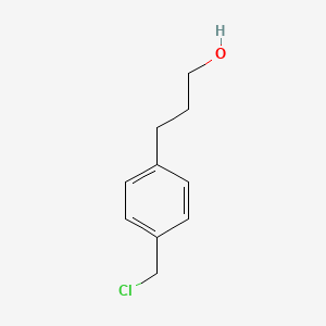 molecular formula C10H13ClO B14445695 3-[4-(Chloromethyl)phenyl]propan-1-ol CAS No. 74729-15-0