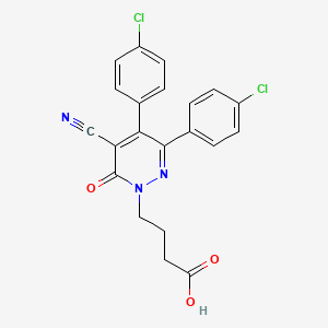 1(6H)-Pyridazinebutanoic acid, 3,4-bis(4-chlorophenyl)-5-cyano-6-oxo-