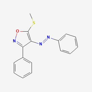 5-(Methylsulfanyl)-3-phenyl-4-[(E)-phenyldiazenyl]-1,2-oxazole