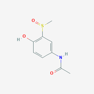 molecular formula C9H11NO3S B14445843 N-[4-Hydroxy-3-(methanesulfinyl)phenyl]acetamide CAS No. 79032-43-2