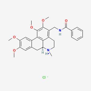 Benzamide, N-((1,2,9,10-tetramethoxy-6a-alpha-aporphin-3-yl)methyl)-, hydrochloride