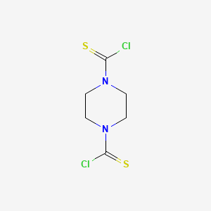 molecular formula C6H8Cl2N2S2 B14445929 1,4-Piperazinedicarbothioyldichloride CAS No. 74683-44-6