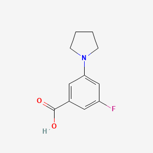 molecular formula C11H12FNO2 B1444593 3-氟-5-吡咯烷-1-基苯甲酸 CAS No. 874133-18-3