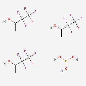 molecular formula C12H18F15O6P B14445956 Phosphorous acid--3,3,4,4,4-pentafluorobutan-2-ol (1/3) CAS No. 79155-01-4