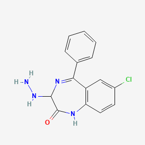 7-Chloro-3-hydrazino-5-phenyl-1,3-dihydro-2H-1,4-benzodiazepin-2-one