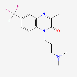 2(1H)-Quinoxalinone, 1-(3-(dimethylamino)propyl)-3-methyl-6-(trifluoromethyl)-