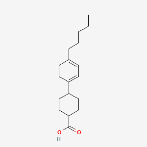 Cyclohexanecarboxylic acid, 4-(4-pentylphenyl)-, trans-