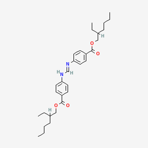 Benzoic acid, 4-[[[[4-[[(2-ethylhexyl)oxy]carbonyl]phenyl]amino]methylene]amino]-, 2-ethylhexyl ester