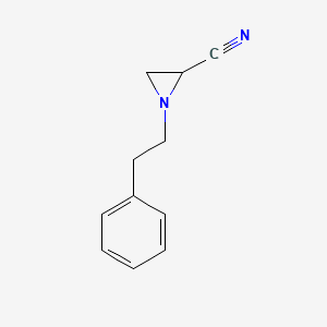 1-(2-Phenylethyl)aziridine-2-carbonitrile