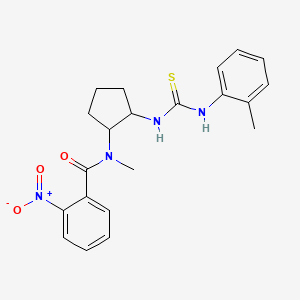 N-Methyl-N-(2-((((2-methylphenyl)amino)thioxomethyl)amino)cyclopentyl)-2-nitrobenzamide