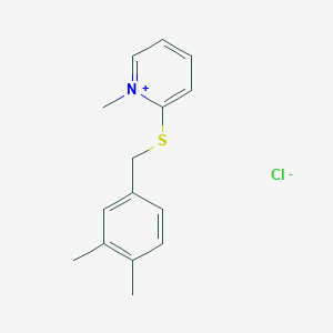 2-{[(3,4-Dimethylphenyl)methyl]sulfanyl}-1-methylpyridin-1-ium chloride